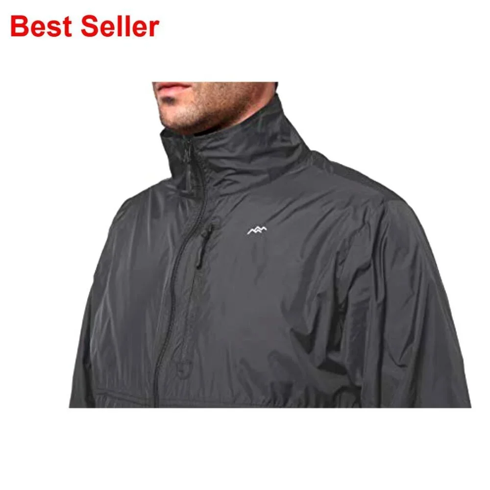 Lightweight Packable Windbreaker Jacket, Windproof Water-Resistant